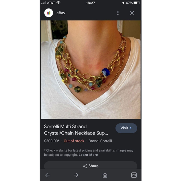 Unique***Sorrelli multi strand iridescent necklace - Picture 12 of 12